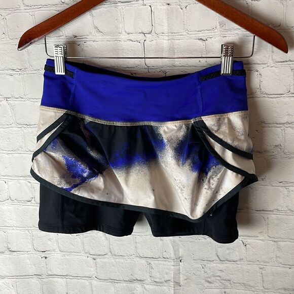 Lululemon Speed Squad Skirt Milky Way Biker Shorts Extended Liner Skort 4 - Picture 12 of 12
